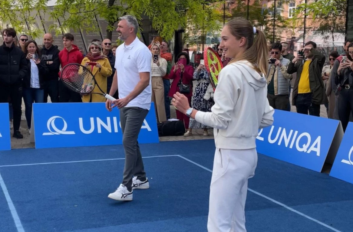 VIDEO FOTO Goran Ivanišević i Luna Vujović odigrali egzibiciju u