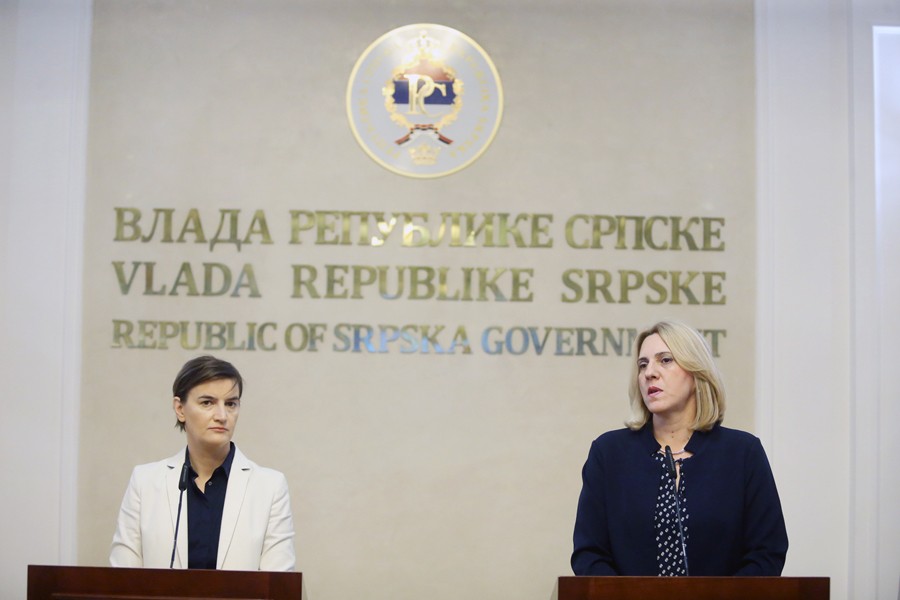 “SRBIJA KAO REGIONALNI LIDER” Predsjednica Cvijanović čestitala Brnabićevoj izbor za predsjednicu Vlade