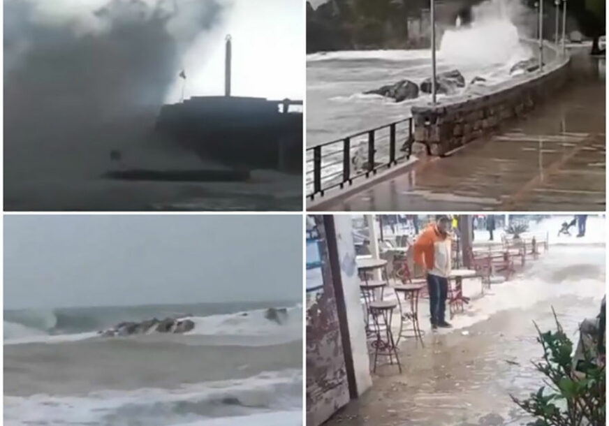 JAKO NEVRIJEME POGODILO NEKOLIKO GRADOVA NA PRIMORJU U Budvi jedva "odbranili" Stari grad, u Ulcinju POTOP