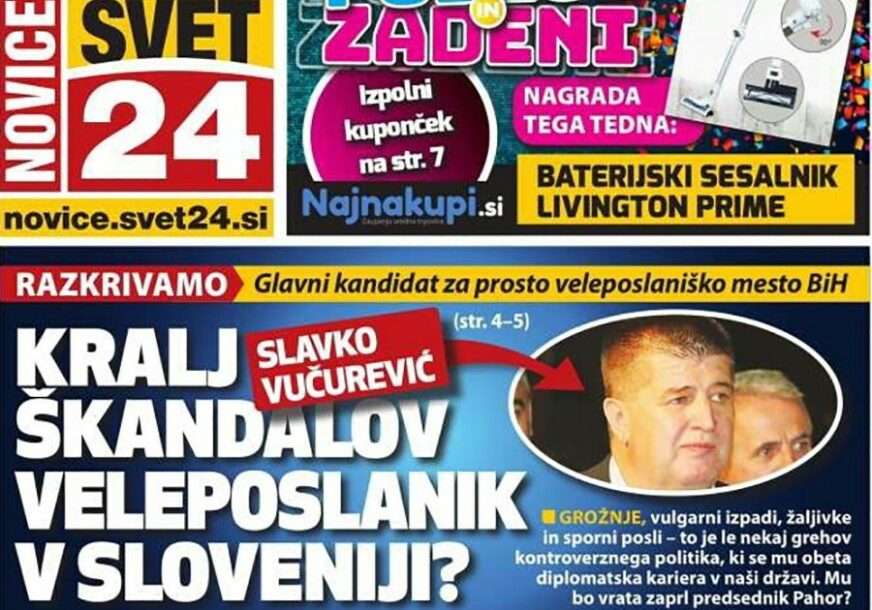 Slavko Vučurević osvanuo na naslovnicama slovenačkih medija KAO KRALJ SKANDALA