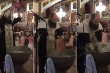 Šok na krštenju: Pop bacao i vitlao djetetom, prisutni prestrašeni (VIDEO)