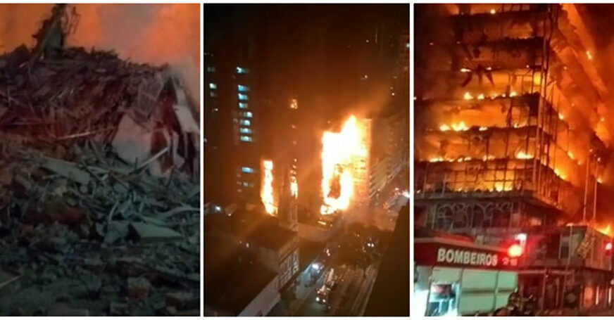 VATRA “PROGUTALA” SOLITER U SAO PAULU Srušila se zgrada od 26 spratova, IMA ŽRTAVA (VIDEO)