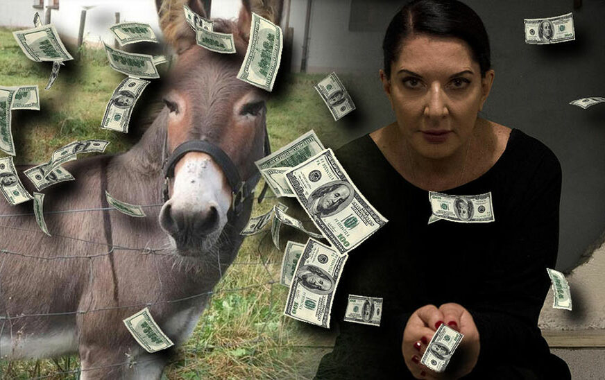 PAPRENI PERFORMANS Marina Abramović sat vremena gledala u magarca i za to dobila 80.000 evra, Srbi BIJESNI