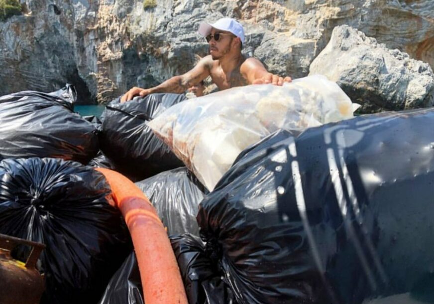 BRAVO ZA HAMILTONA Svjetski šampion očistio plažu od smeća
