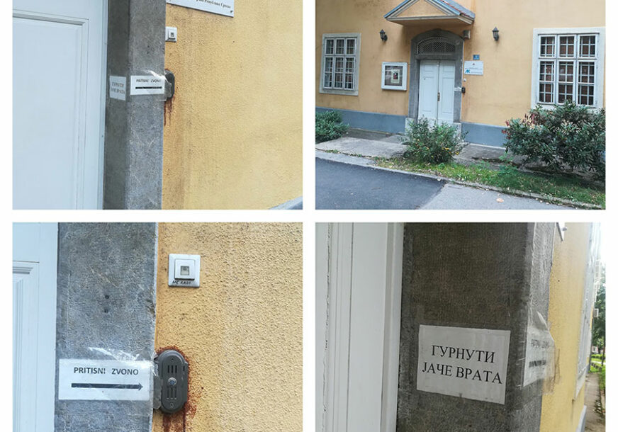 SMJERNICE ZA POSJETIOCE Arhiv Republike Srpske izlijepljen UPUTSTVIMA za ulazak u zgradu (FOTO)