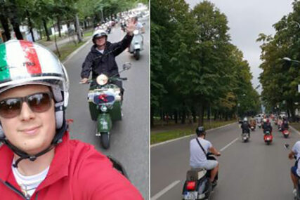 BANJALUKA U ZNAKU VESPE Italijanski dvotočkaši DEFILUJU gradom