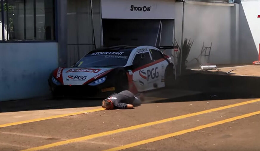 NESREĆNI LJUDI LETJELI U VAZDUH Automobil “pokosio” mehaničare na trci u Brazilu (UZNEMIRUJUĆI VIDEO)