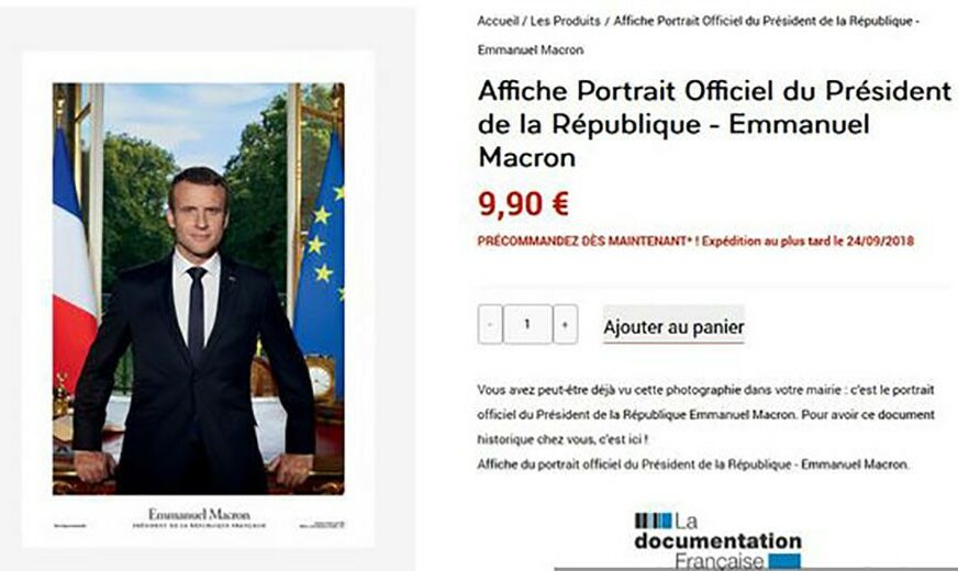 Jelisejska palata prodaje suvenire: Majica sa natpisom predsjednik 55 evra