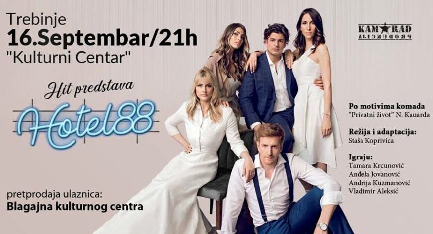 Burna pozorišna ROMANSA: Predstava “Hotel 88” gostuje u Trebinju