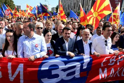DEMONSTRACIJE U SKOPLJU Hiljade na ulicama u znak podrške promjeni imena