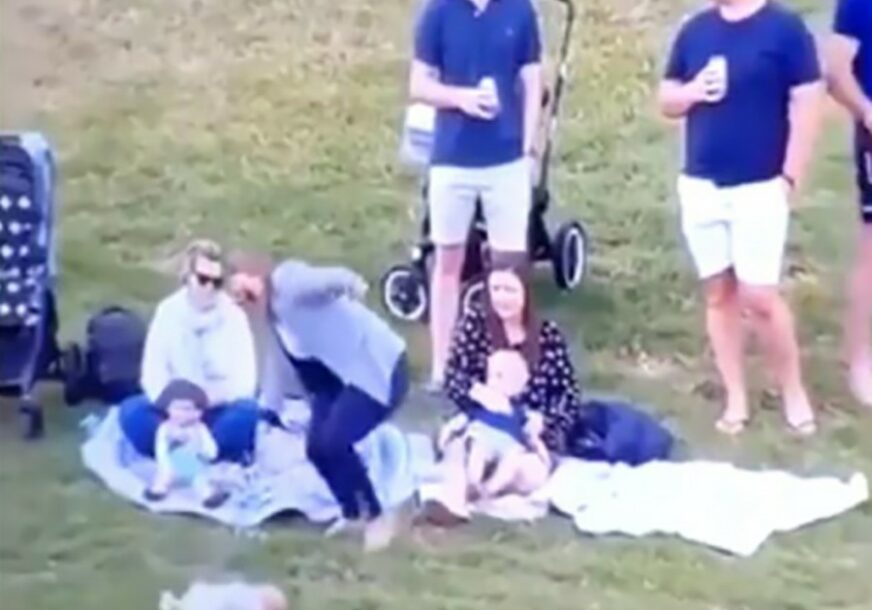 PIVO I UTAKMICA SU VAŽNIJI Beba se otkotrljala nizbrdo, muškarci ni da trepnu, majka spašavala dijete (VIDEO)
