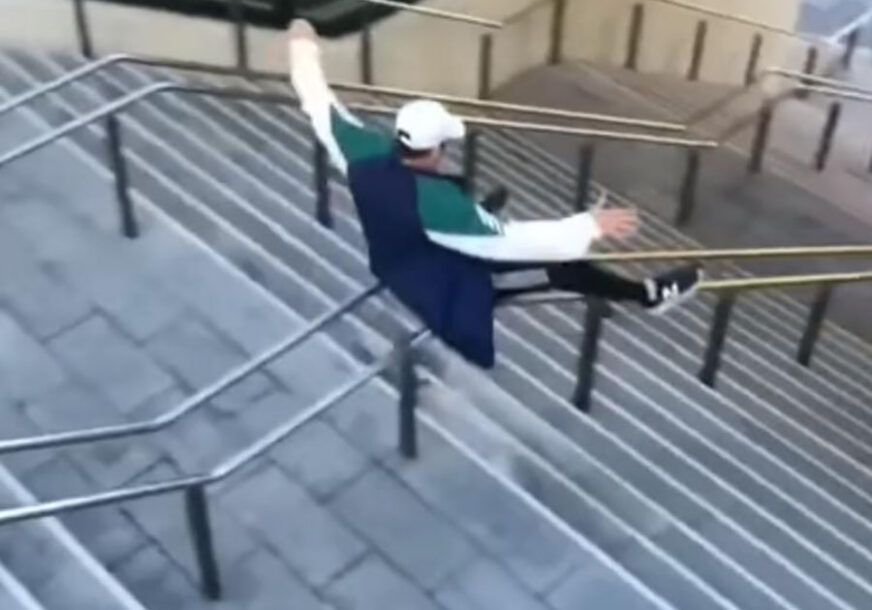 JER JE IĆI STEPENICAMA DOSADNO Vratolomija koja ostavlja bez daha (VIDEO)