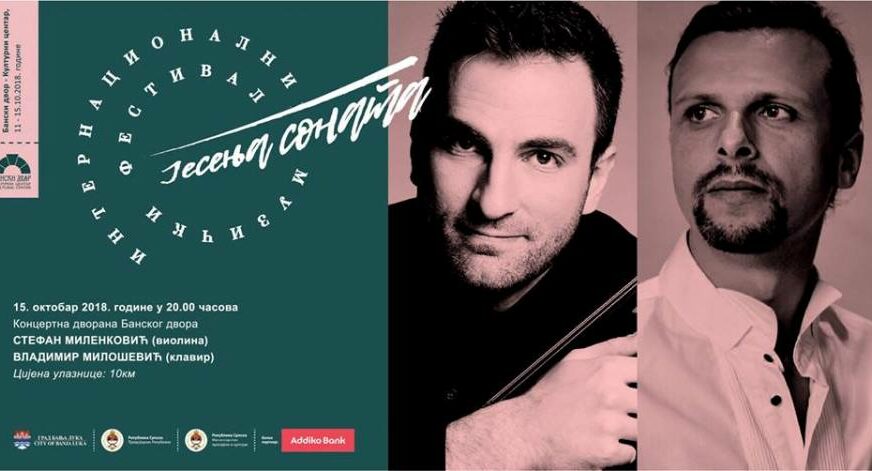 KONCERT DVA SVJETSKA VIRTUOZA Stefan Milenković i Vladimir Đorđević u Banskom dvoru