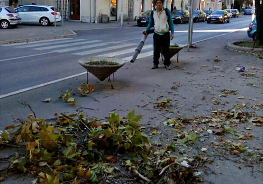 BURA U TREBINJU Jak vjetar, obarao drveće i saobraćajne znakove