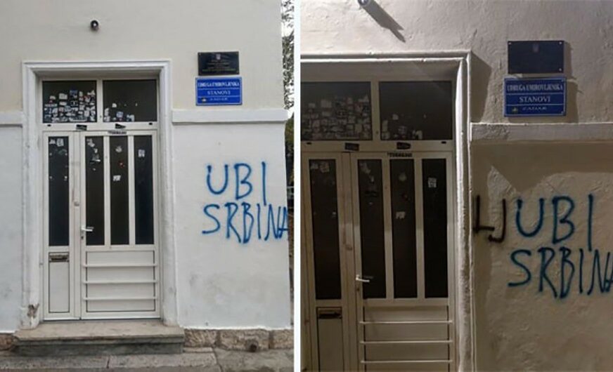ODUŠEVIO REGION, ALI NE I POLICIJU Zadranin ispravio grafit "Ubi Srbina", pa zaradio krivičnu prijavu