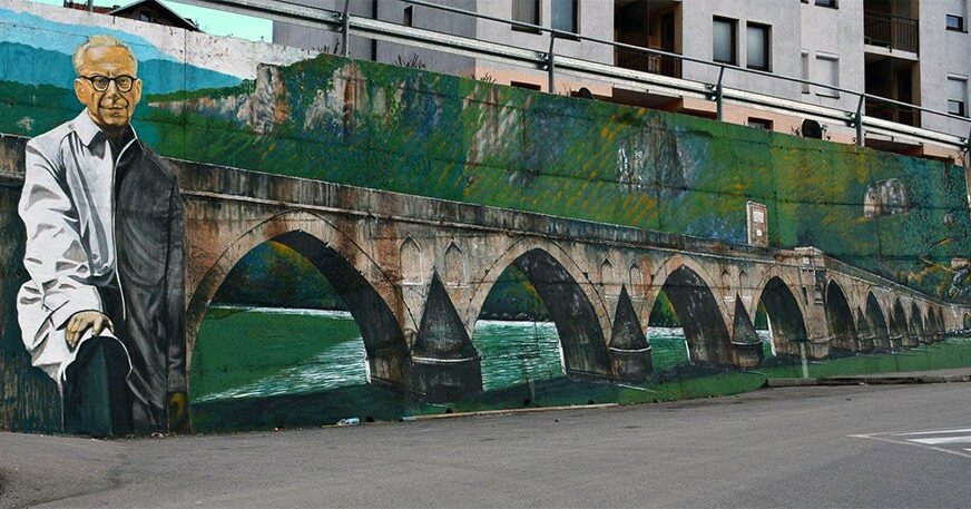 Završen mural Ive Andrića u višegradskom naselju Garča