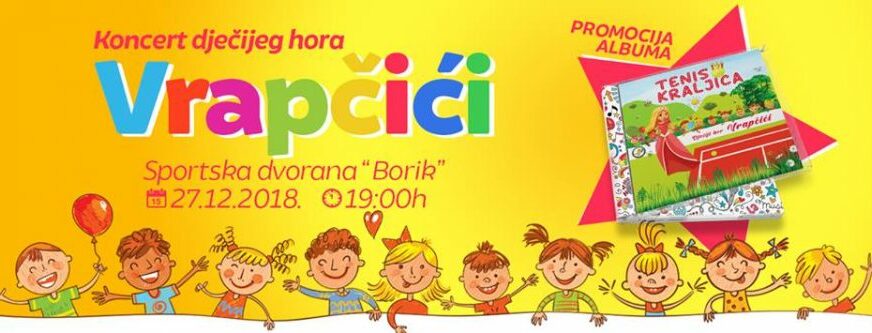 Koncert hora "Vrapčići" 27. decembra u dvorani "Borik"