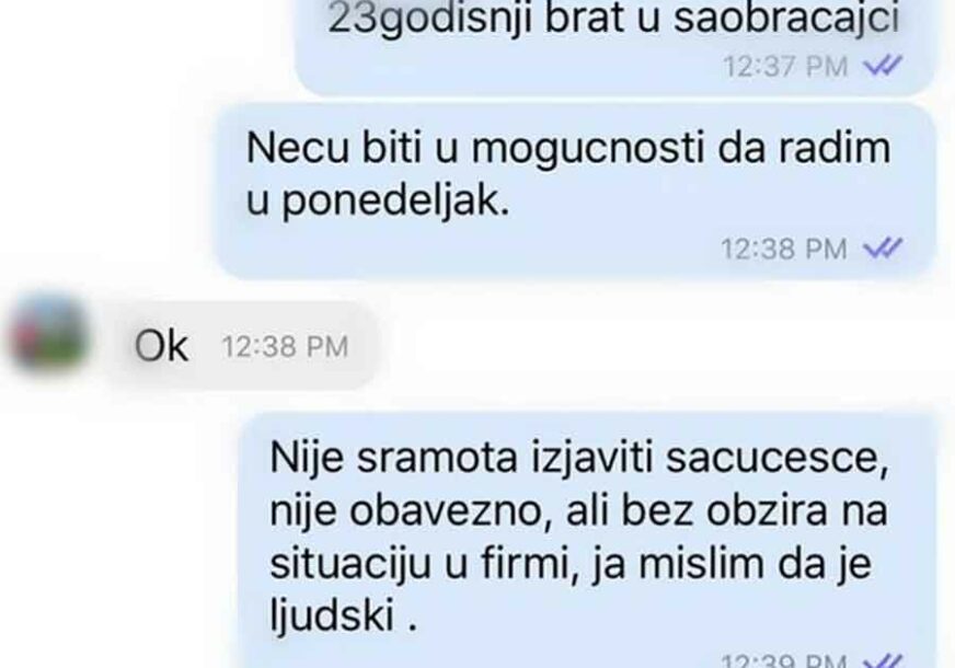 DA LI JE OVO MOGUĆE Poslala je šefici OVU PORUKU, kad je pročitala NJEN ODGOVOR ostala je ŠOKIRANA