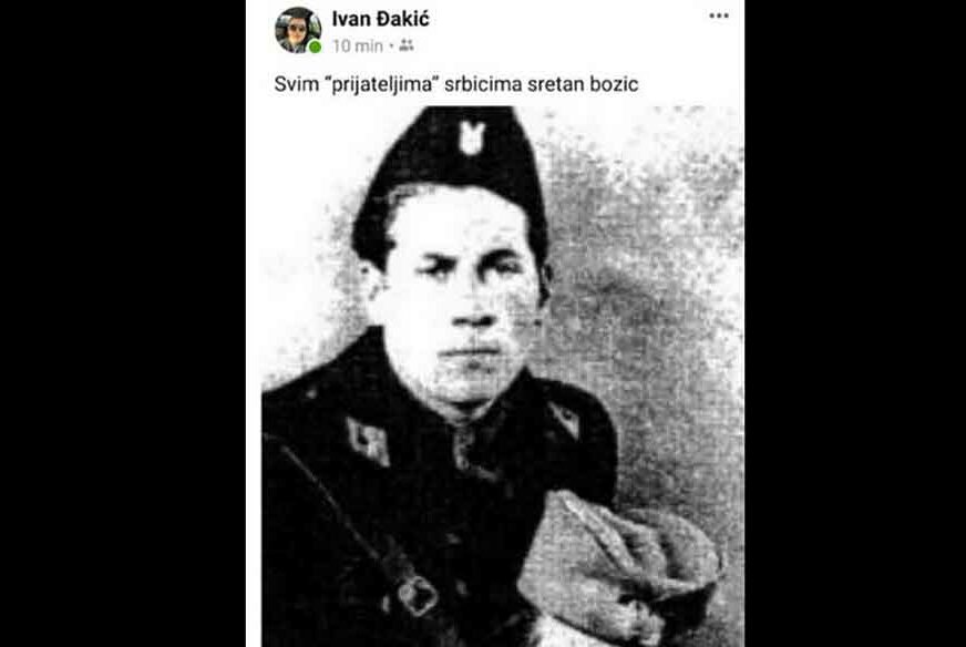 SKANDALOZNO Sin hrvatskog poslanika podijelio sliku ustaše koji drži glavu ubijenog Srbina i poželio “SREĆAN BOŽIĆ”