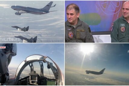 POZDRAV NA NEBU Kako je izgledao BLISKI SUSRET srpskih pilota sa ruskim predsjedničkim avionom (FOTO, VIDEO)