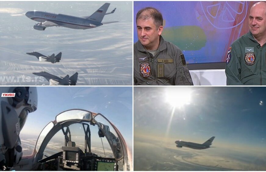 POZDRAV NA NEBU Kako je izgledao BLISKI SUSRET srpskih pilota sa ruskim predsjedničkim avionom (FOTO, VIDEO)