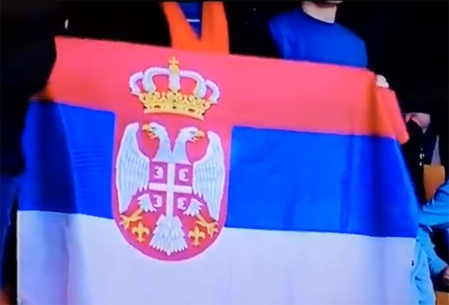 SLUČAJNOST ILI PROVOKACIJA ZA HRVATE Slušali svoju himnu i gledali u zastavu Srbije (VIDEO)
