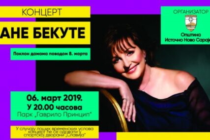POKLON DAMAMA ZA 8. MART Večeras koncert Ane Bekute u Istočnom Novom Sarajevu