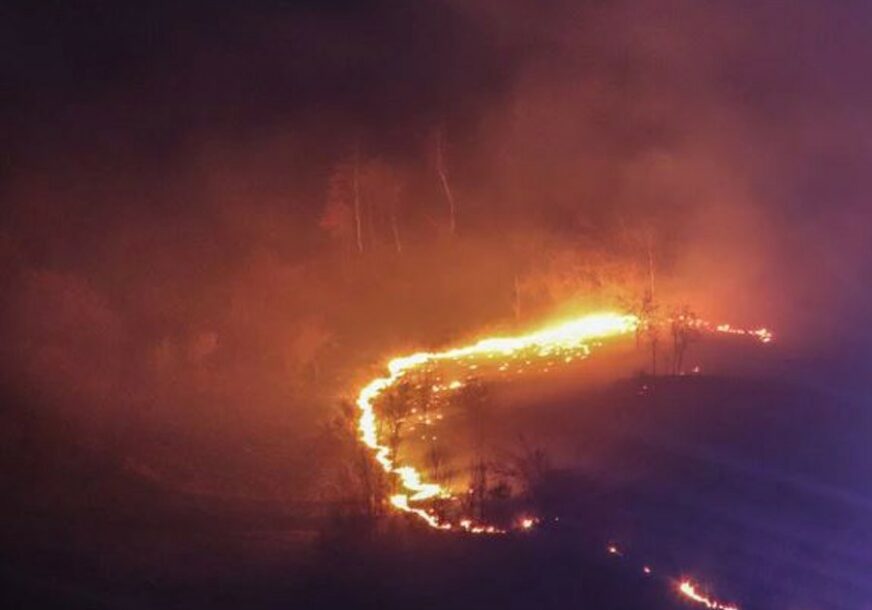 VATRENA STIHIJA Lokalizovan požar kod Ljubinja, oštećeno nekoliko elektro-stubova