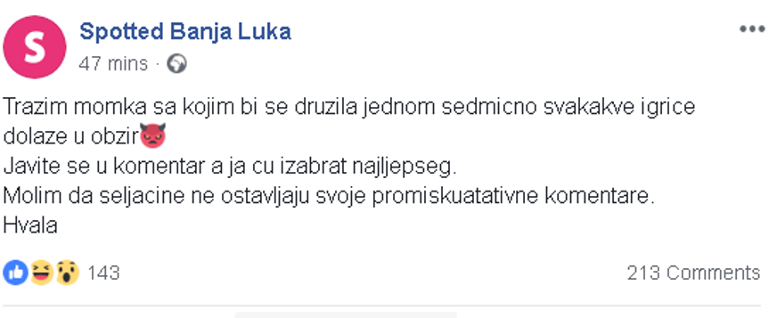 Foto: Screenshot/Facebook/Spotted Banja Luka