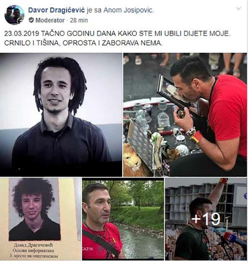 FOTO: PRAVDA ZA DAVIDA/FACEBOOK SCREENSHOT