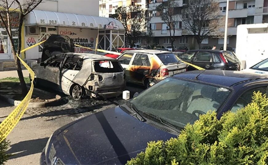 BURNA NOĆ "Golf 5" potpuno izgorio, oštećena još tri automobila