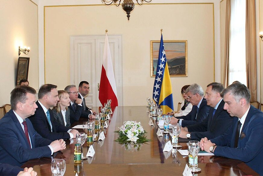 Dodik i Džaferović sa predsjednikom Dudom: Poljska snažno podržava evropski put BiH