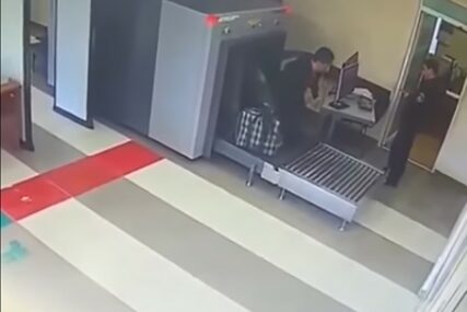 ŠTA OVAJ RADI Putnik šokirao radnika Aerodroma Banjaluka i postao VIRALNI HIT (VIDEO)
