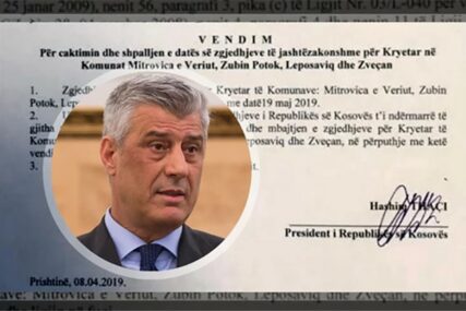 NOVA PROVOKACIJA Tači raspisao vanredne izbore u srpskim opštinama na sjeveru Kosmeta