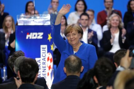 MERKELOVA U ZAGREBU Njemačka kancelarka pozvala okupljene da podrže HDZ i EPP (FOTO)