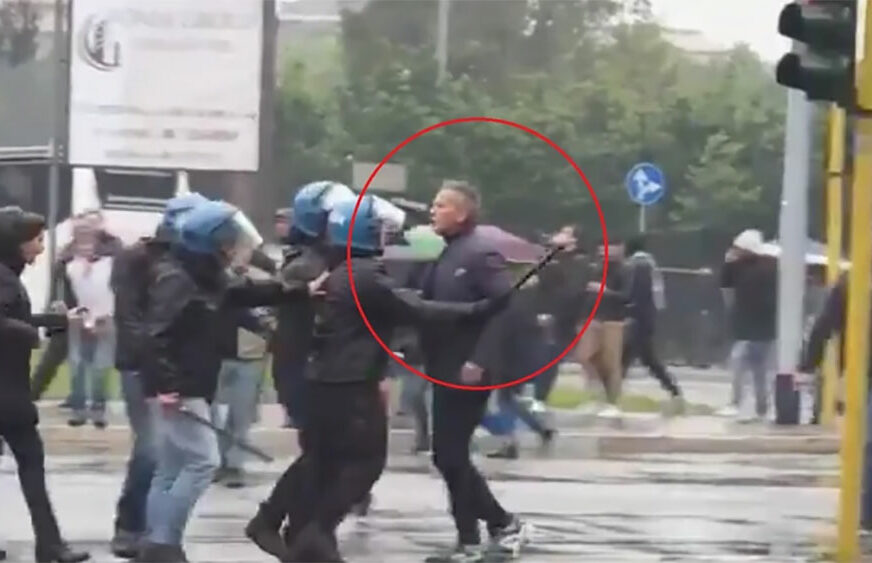 NEVJEROVATNA SCENA U RIMU Siniša Mihajlović pošao da se obračuna sa navijačem, policija ga zaustavila (VIDEO)