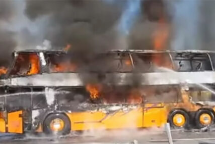 PODMETNUT POŽAR U LONČARIMA Zapaljen autobus "Viena tursa", stradao i "mercedes"