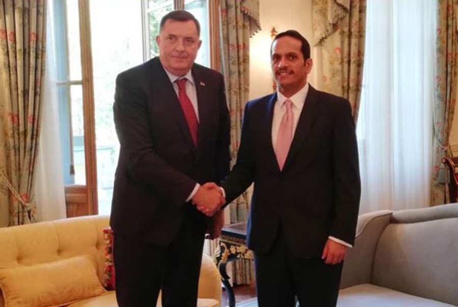 TEMA INVESTICIJE Dodik se u Sankt Peterburgu sastao sa ministrom spoljnih poslova Katara