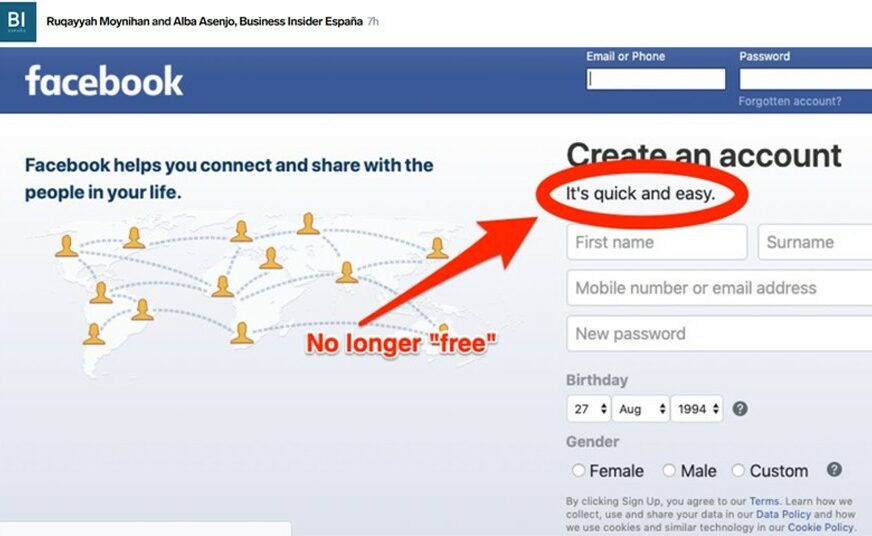 SLOGAN IH RAZOTKRIO Fejsbuk prestaje da bude besplatan