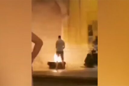 SKANDALOZNO Muškarac urinirao po Vječnoj vatri i ugasio je (VIDEO)