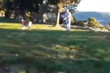OVO NE VIĐATE SVAKI DAN Izveo kozu u šetnju u Neumu (VIDEO)