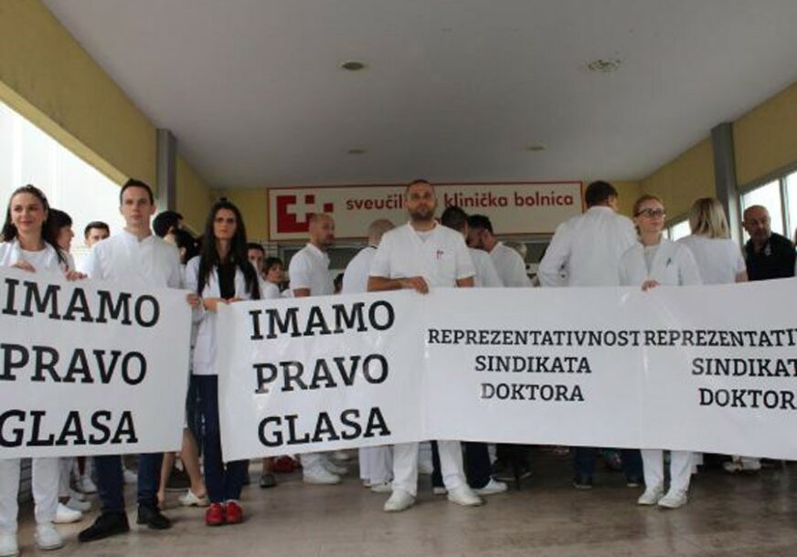 „NE ODUZIMAJTE NAM REPREZENTATIVNOST“ Održan štrajk upozorenja ljekara i stomatologa u Mostaru