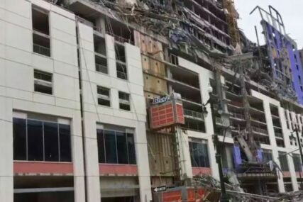 JEZIVI TRENUTAK RUŠENJA Iznenada pao dio hotela u izgradnji (VIDEO)