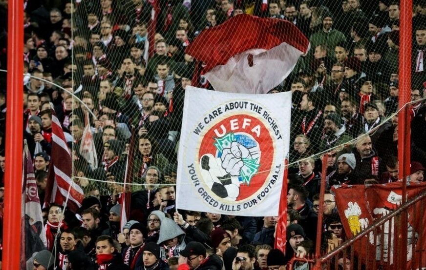 NAVIJAČI BAJERNA PROTIV UEFA" Vaša pohlepa je uništila naš fudbal"