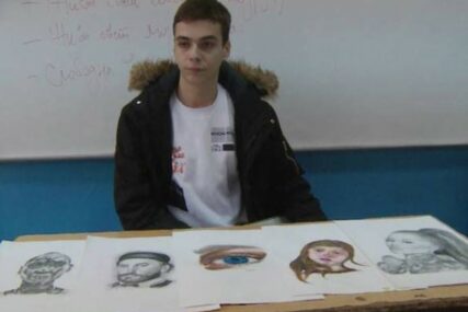 "OČI NAJBITNIJI DETALJ" Tinejdžer (14) iz Višegrada vrsni crtač portreta (VIDEO)