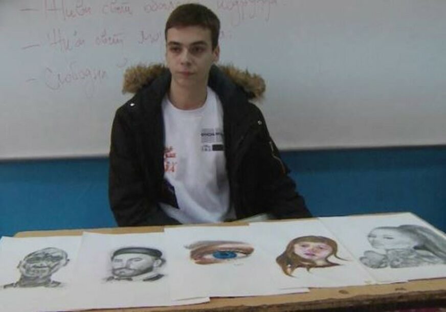 "OČI NAJBITNIJI DETALJ" Tinejdžer (14) iz Višegrada vrsni crtač portreta (VIDEO)