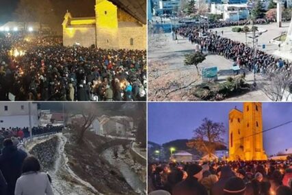 PROTESTNE ŠETNJE GRAĐANA Mirne litije u Crnoj Gori uoči Badnjeg dana