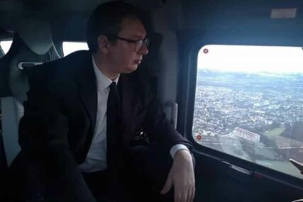 NIJE ZABORAVIO NA OBEĆANJE IZ 2019. Vučić helikopterom krenuo za Drvar i Mrkonjić Grad (VIDEO)