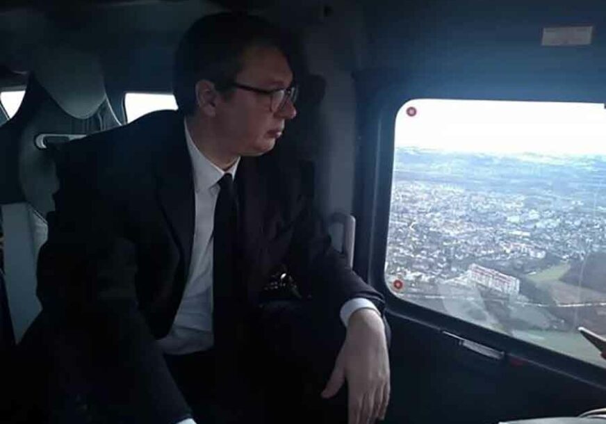 MJEŠAVINA JAKE KIŠE I MAGLE Vučićev helikopter zbog vremena naglo promijenio pravac kretanja