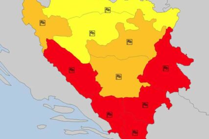 PRIJETE UDARI VJETRA DO 100 KILOMETARA NA ČAS Upaljen crveni meteoalarm za OVE dijelove BiH